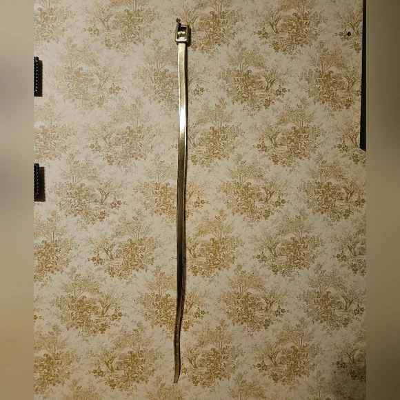 Vintage 1980s Metallic Gold Belt - Picture 4 of 7